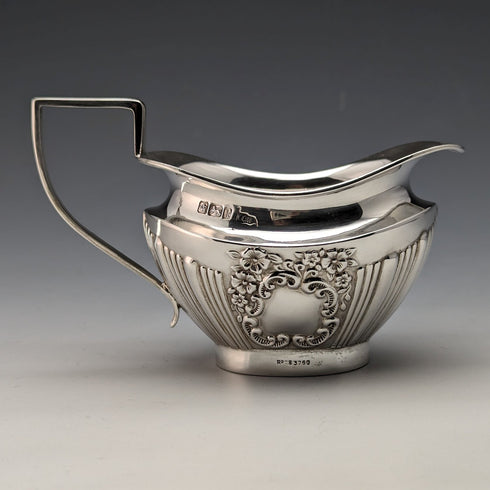 1902 年左右英國古董純銀學士茶壺 3 件套總計 540 克 Walker&Hall